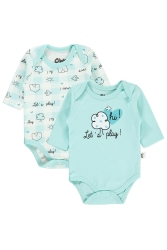 Kız Bebek 2'li Çıtçıtlı Badi 1-3 Ay Mint Yeşili 14D176463K21 - Civil Baby