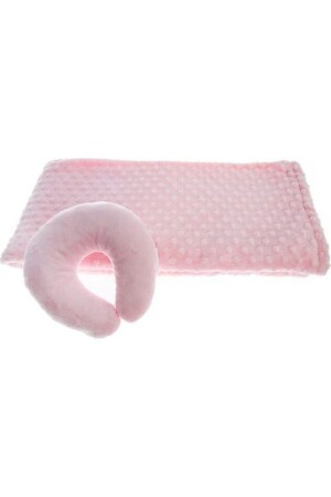 Kız Bebek Pembe Tomurcuk Boyun Yastıklı Battaniye 90x110 OZD.1585 - Özdilek