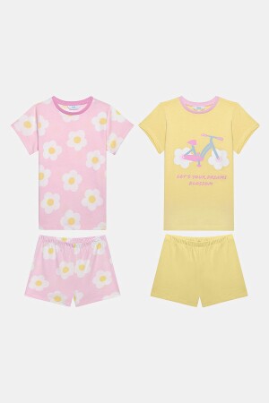 Kız Çocuk Daisy Çok Renkli Pijama Takımı - Penti