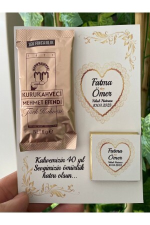 Kız Isteme Söz Nişan Nikah Çikolatalı ve Kahveli Kart 30 Adet bellakart1 - Bella Süs Evi