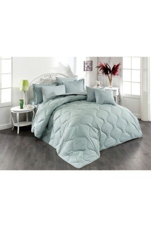 Klassische Ranforce King-Size-Silikondecke – einfarbig/gestreift - Zarif Home