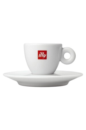 Klassische Espressotasse und Untertasse mit Logo 2F080 - illy