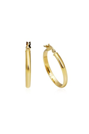 Klassischer Creolen-Ohrring aus 14 Karat Gold 2. 5cm - Altınkesesi