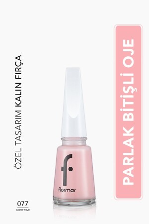 Klassischer hochpigmentierter Nagellack mit glänzendem Finish – Nagellack 077 Hellrosa Neu – 8682536035743 - Flormar