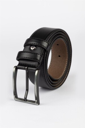 Klassischer schwarzer Gürtel für Herren, 3–5 cm - Tudors