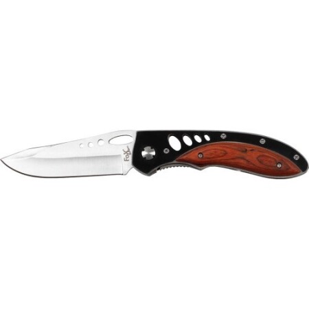 Knife FoxOutdoor, handle with wooden details - FoxOutdoor