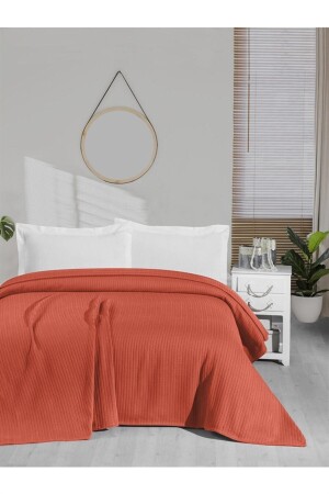 Knitted Blanket, Blanket, 100% Cotton, Thick Yarn, Soft, Double 220*240-tile opt1 - Mulberry