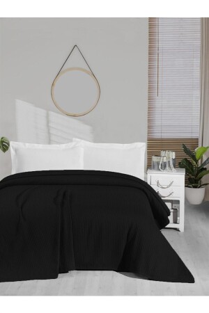 Knitted Pique Knitting Blanket 100% Cotton Thick Yarn Soft Double P424 - Mulberry