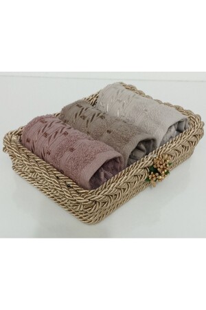 Knitted Towel Basket Gift Bundle Holder Dowry Holder ÖHS0085Beige - FNT
