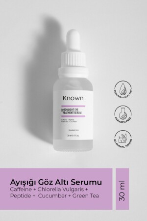 Known Moonlight Under Eye Serum 30 ml (CAFFEINE-CHLORELLA VULGARIS-PEPTIDE-CUCUMBER-GREEN TEA) - Known.