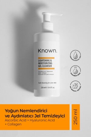 Known Yoğun Nemlendirici Jel Temizleyici 250 ml (MİKRO ALG-VİTAMİN C-HYALURONİK ASİT-KOLAJEN) KNW11 - KNOWN.