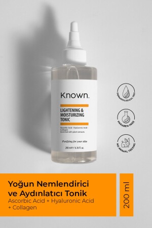 Known Yoğun Nemlendirici Tonik 200 ml (MİKRO ALG-C VİTAMİNİ-HYALURONİK ASİT-KOLAJEN) KNW06 - KNOWN.