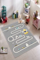 Koalalı Yol Çocuk Odası Halısı KH4240-1 - KARNAVAL HOME