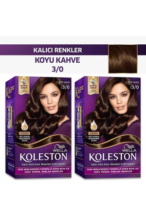 Koleston Kit Haarfärbemittel 3/0 Dunkelbraun - Wella
