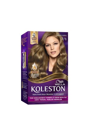 Koleston Kit Haarfärbemittel 7/1 Ashy Auburn - Wella