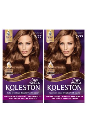 Koleston Kit Haarfärbemittel 7/77 Glänzendes Braun - Wella