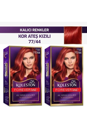 Koleston Kit Saç Boyası 77-44 Kor Ateş Kızılı X 2 Adet KolestonKitx2 - Wella