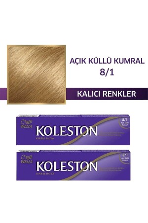 Koleston Einzeltubenfarbe 8/1 Light Ashy Auburn X 2 Stk - Wella