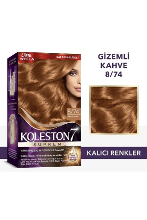 Koleston Supreme Kit Haarfärbemittel 8/74 Mysterious Brown - Wella