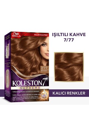 Koleston Supreme Haarfärbemittel 7/77 Glänzendes Braun - Wella