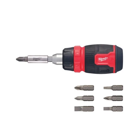 Kompakter Ratschenschraubendreher mit Bits MILWAUKEE 8in1 - Milwaukee Accessories