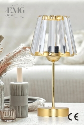 Konik Kristal Cam Tekli Modern Klasik Abajur E407 - EvLight