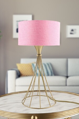 Korean Table Lamp Antiqued Light Pink Hat BEG1284BEG25 - Begüsa