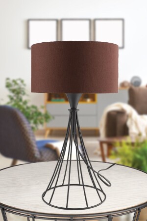 Koreanische Tischlampe Schwarzbrauner Hut BEG1284BEG25 - Begüsa