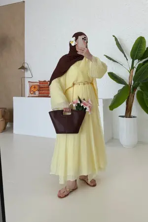 Kostüm mit Voile-Futter in Gelb - Nuuwears