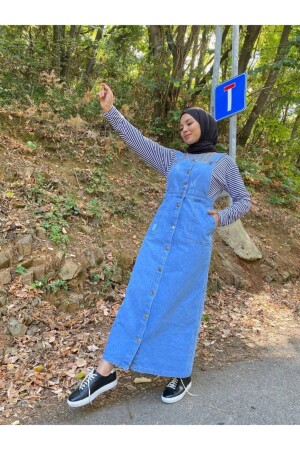 Kot Slopet Yıpratmalı Buz Mavisi - Lurex Moda