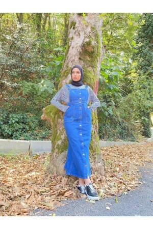 Kot Slopet Yıpratmalı Koyu Mavi 75314 - lurex moda