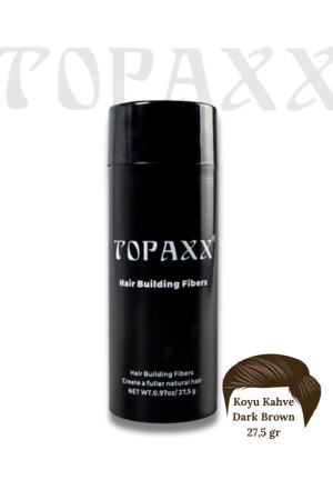 MNZ-Dark Brown Hair Volumizing Fiber مسحوق موضعي 27-5gr - Topaxx