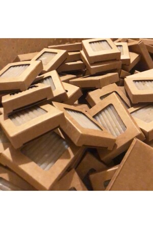 Kraft Boxed Soap Lavender Grained Serrated 25 Pieces (PROMISE-ENGAGEMENT-WEEDING-GIFT-ORCORATION) - Nikah Şekeri Market