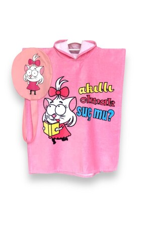Kral Şakir Canan Character Bag Poncho Bathrobe Beach Towel - Little Tortoise