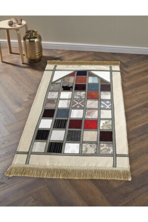 Krem Altınoluk Patchwork Seccade 5894 - LABİNA