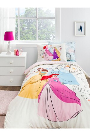 Krem Princess Time Nevresim Takımı Tek Kişilik Ranforce EVTEKSTILI-525803 - Özdilek