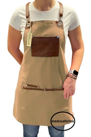 Kreuzgurt-Küchenschürze, Meisterkoch, Café, Restaurant, Koch, Kellner, Barkeeper, Koch, Friseur, Barista - Medusaforma