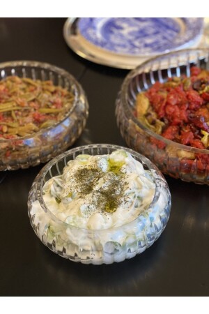 Kristal Kesme Cam Salata Kasesi 3’lü Takım 32673489345 - Paşabahçe