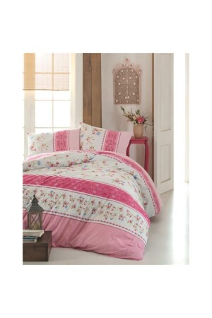 Kristal Light Double Duvet Cover Set Alin Fuchsia BC101233 - Taç