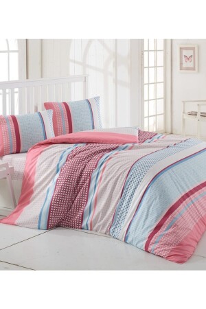 Kristal Light Double Duvet Cover Set Vira Pink BC101227 - Taç