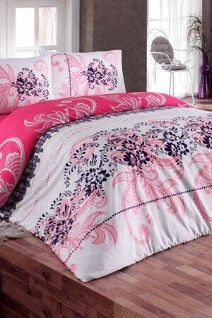 Kristal Light Single Duvet Cover Set Jadore Pink BC100926 - Taç