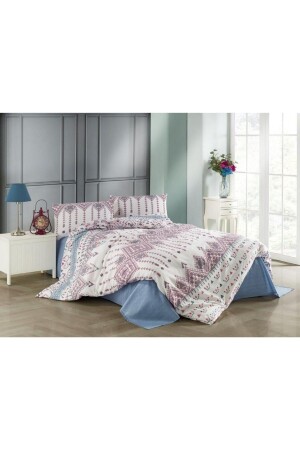 Kristal Rahil Einzelbettbezug-Set aus Frottee-Baumwolle, Blau 2691224. 0099 - Taç