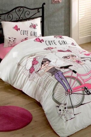 Kristal Ranforce Tek Kişilik Nevresim Takımı Cute Girls BC100899 - Taç