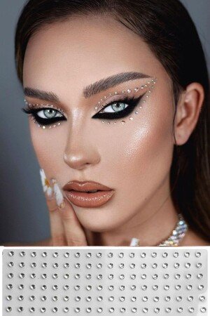 MNZ-Crystal Round ضوئي الملصق وجهها وجسده تجميل الحجر - H&E Design