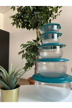 Kristalin 5-pack Storage and Service Container display flykrintalin5liset - Tupperware