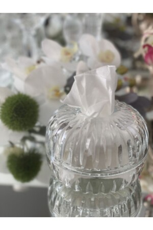 Kristallgeschliffener Serviettenhalter aus Glas Haha - dekorasyon garajı