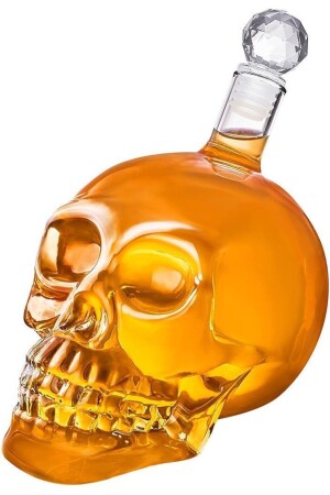 Kristallkopf-Schädel-Glasflasche, Whisky-Likör-Geschenkkrug, 350 ml, AD-394 - TUTYAKALA