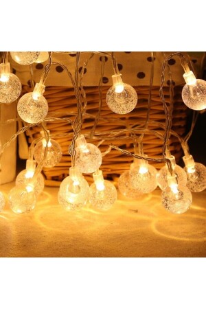 Kristallkugel-LED-Licht, 5 Meter, 30 LEDs mit transparentem Kabel, Tageslicht, batteriebetrieben, dekorative Beleuchtung - Lumenn