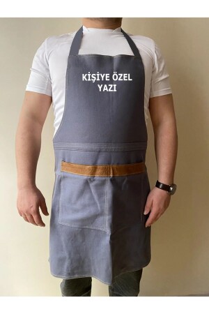 Küchenschürze aus Jeansstoff, Koch, Chef, Arbeitsschürze, Neckholder, Unisex, UT204 - Genel Markalar