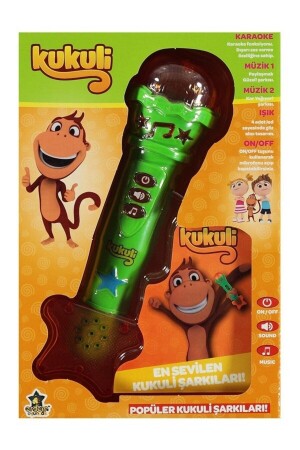 Kukuli Lighted Musical Karaoke Microphone TOY3 - Erdem Oyuncak